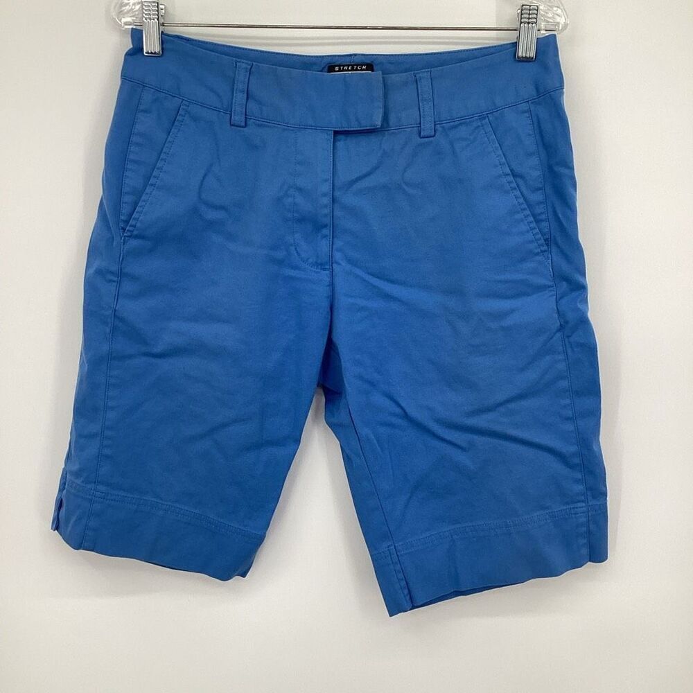 Ladies‎ Adidas Stretch Bermuda Shorts Blue size 8 inseam 11.75